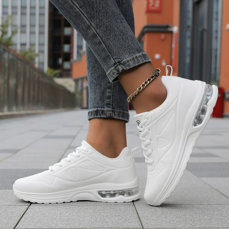 Women's Air Cushion Sneakers — Thick Sole Walking Shoes