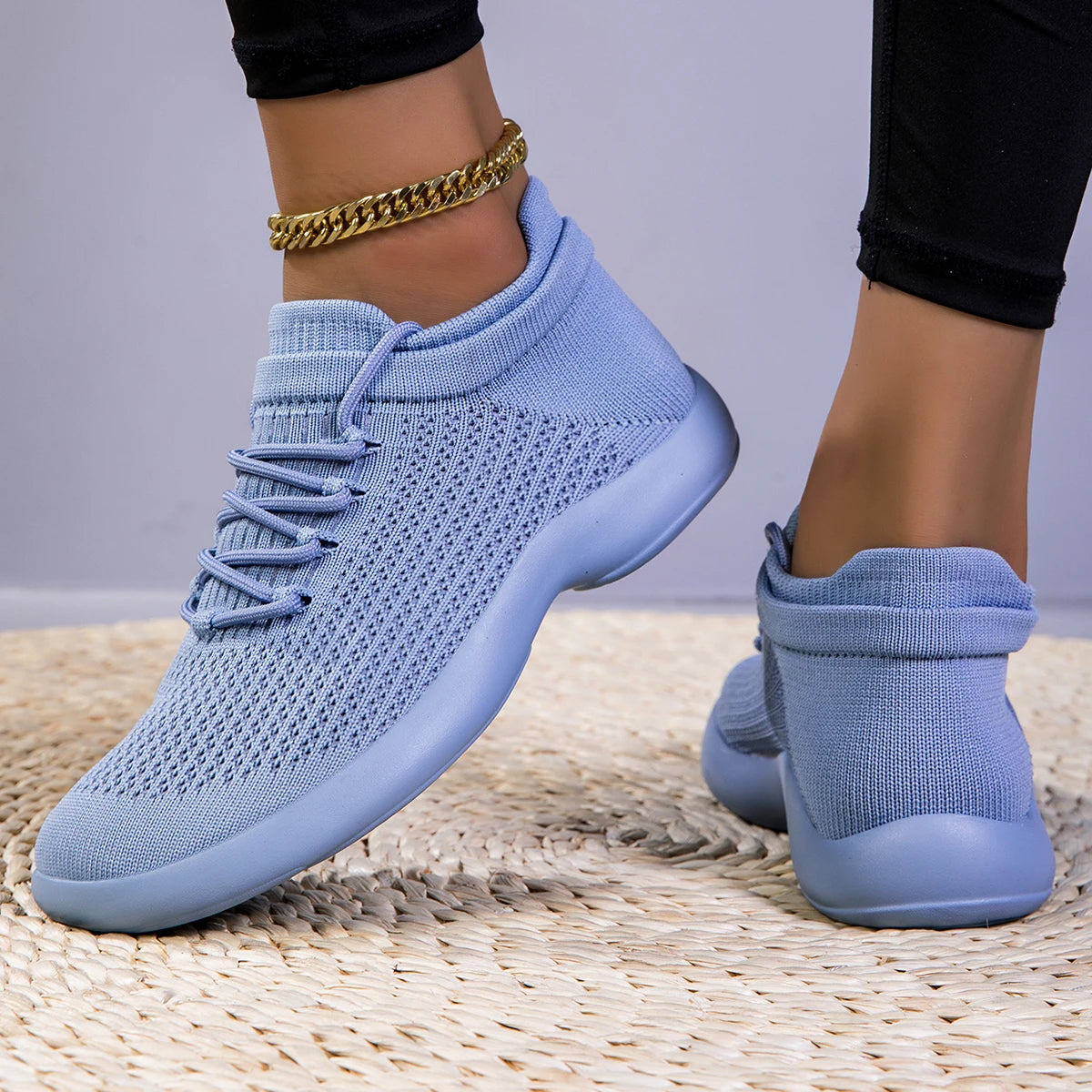 Women's Barefoot Shoes Lightweight Breathable Knit Sneakers Non-Slip Outdoor Sports Running Walking Footwear for Ladies