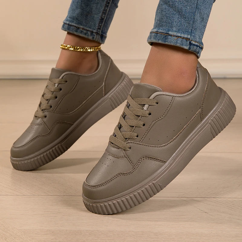 Fashion Women's Black Sneakers Breathable Flat Walking Shoes Outdoor Female Lightweight Non-slip Sports Casual Footwear