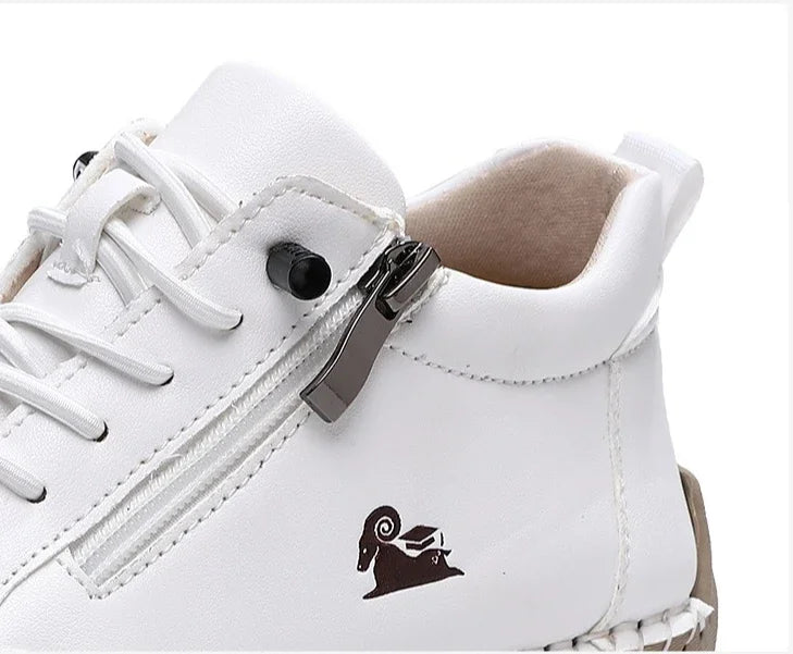 Women's Sneakers Handmade Leather Casual Shoes Outdoor Soft Sports Shoes for Men Classic Anti-slip Leather Shoe Zapatos De Mujer