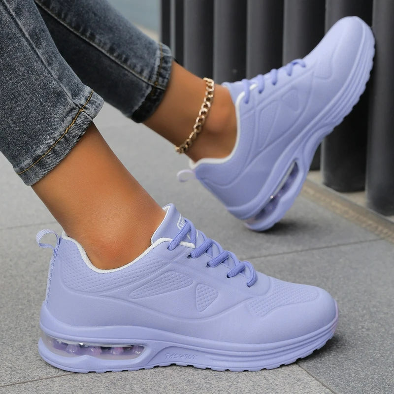 Women's Air Cushion Sneakers — Thick Sole Walking Shoes