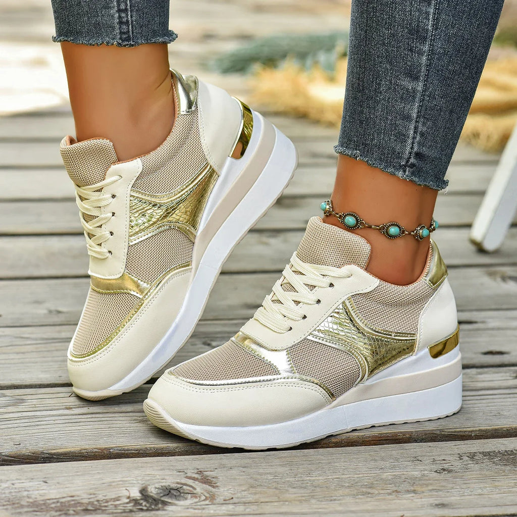 Women Sneakers Spring Walking Lace-up Casual Platform Shoes Women Big Size Outdoor Lightweight Sneakers Women Zapatos De Mujer