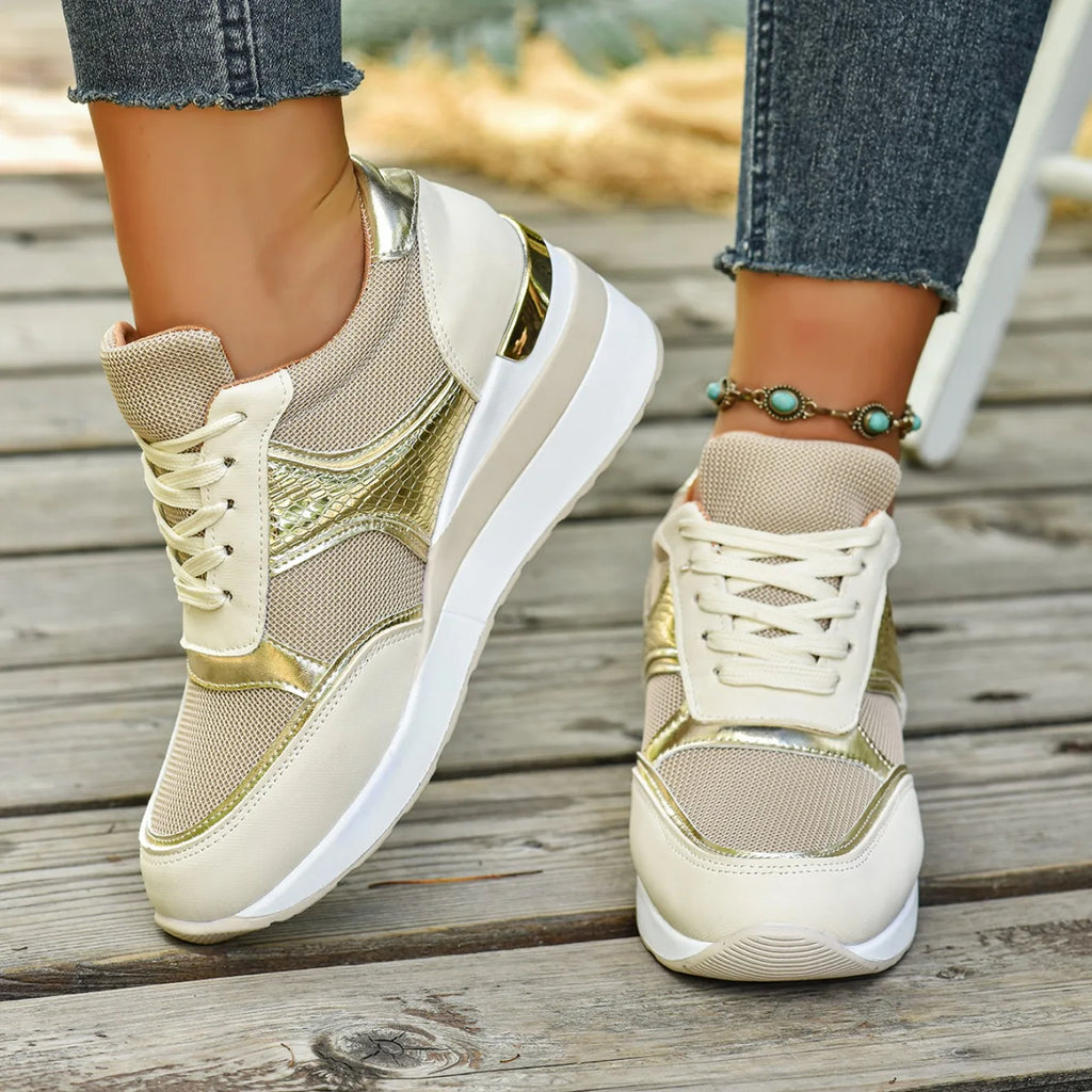 Women Sneakers Spring Walking Lace-up Casual Platform Shoes Women Big Size Outdoor Lightweight Sneakers Women Zapatos De Mujer