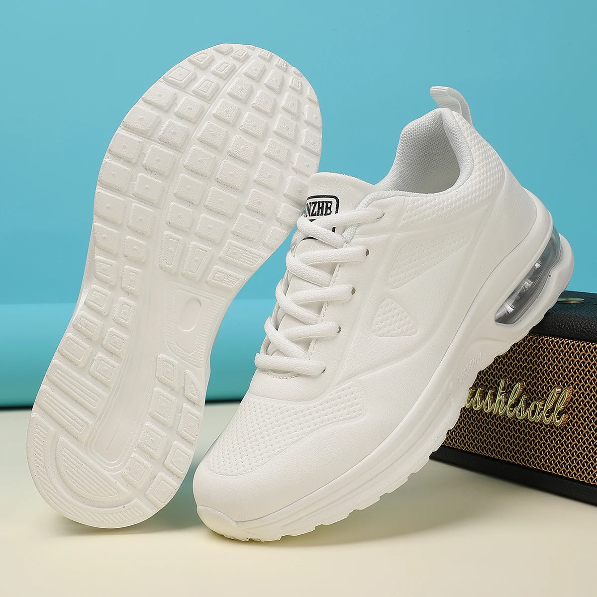 Women's Air Cushion Sneakers — Thick Sole Walking Shoes